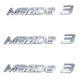4 Tapa Centro Llanta Emblema Mazda 56mm Negro Mazda Speed 3