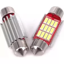 Par Lâmpada Torpedo Led 12 Smd Carro Canbus Canceller Teto