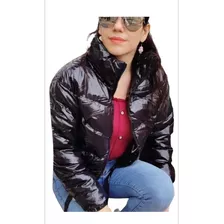 Campera Mujer Puffer Impermeable Brillosa Varios Colores