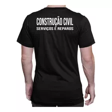Camiseta Camisa Construção Civil Serviço Blusa Obra Uniforme