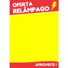 Cartaz Oferta Relâmpago A4 21x29,7cm 100 Folhas