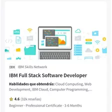 Certificado Profesional Ibm Como Full Stack Software Develop