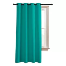 Cortina Semi Blackout Casatua Un Paño 140x220cm Aislante Color Turquesa