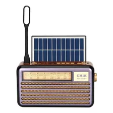 Radio Portatil Retro Am Fm Bluetooth Con Panel Solar Diginet