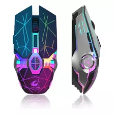 Mouse Gamer Inalámbrico Clic Silencioso Pila Larga Duración 