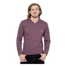 Playera Básico Hombre Stfashion Vino 61703823 Algodón Poliés