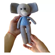 Muñeco Amigurumi Elefante Patas Largas Tejido Crochet