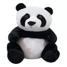 Pelúcia Urso Panda Sentado 45 Cm Lindo E Realista Fofy Toys