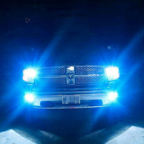 9007 Kit De Faros Led De 4 Lados 120w 9800lm 8000k Azul Foto 2