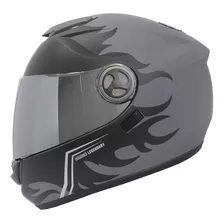 Casco Moto Immortale Chiama Gris Certificado Dot Mica Plata