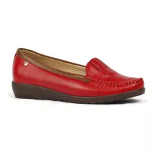 Zapato De Dama Pr&ss Cuero Ka23-0214 Rojo