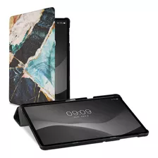 Funda Para Samsung Galaxy Tab S7 Plus - Marmol Negro/azul