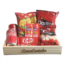 Cesta Aniversário Presente Kit Kat Coca Cola Doritos 10itens