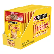 Friskies Kit 15 Sachês Para Gatos Adultos Sabor Frango 85g