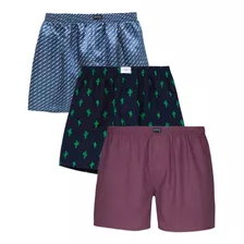 Cuecas Samba Canção Kit C/ 3 Unidades Oferta Pijama Atacado 