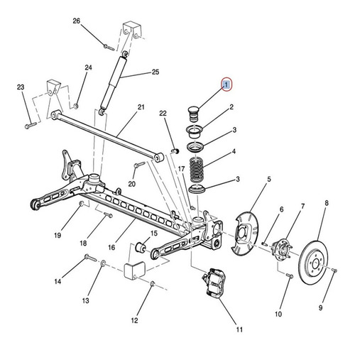 Topes Suspension Trasera 2 Pz Saturn Relay 3.5l V6 2005 Foto 4