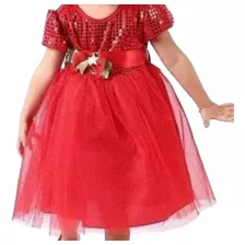  Vestido Vermelho Mamãe Noel Lili Infantil Festas Fantasias