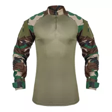 Camisa Combat Shirt Manga Longa Camuflado T-shirt Original