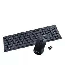 Kit Teclado E Mouse Sem Fio Wireless 2.4 Eo-502 Preto Evolut