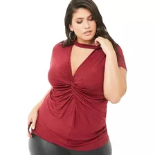 Blusa Camisa Roupa Feminina Plus Size Decote Em V Evangélica