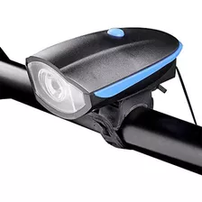 Luz Bici Delantera Led 250 Lumens + Bocina 140db Recargable