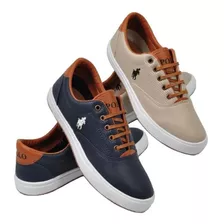 Kit 2pares Sapatênis Masculino Casual Polo Conforto Promoção