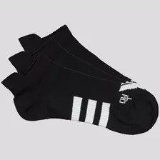 Kit De Meia adidas 3 Pares Cano Baixo Preto