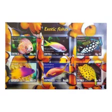 Eritrea Peces Bloque 6 Sellos S Dentar Exót 2017 Mint L10018