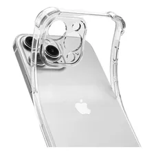 Funda Antigolpes Transparente Para iPhone + Vidrio Full 9d