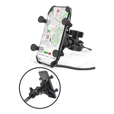 Suporte Pra Celular Motocicleta Antiderrapante C/entrada Usb