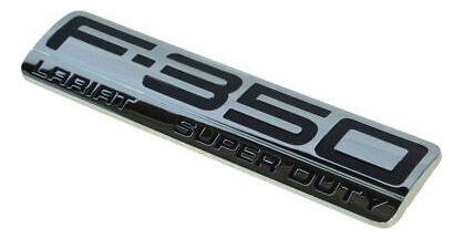 Oem Nameplate Emblem Chrome \u0026 Black For Ford F-350 Laria Oab Foto 3