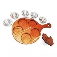 Tabla Picada Pizza Reversible Dips Cazuela Cuencos X5 Pincho