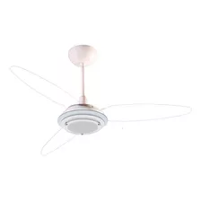 Ventilador De Teto Turim Redondo Branco Pás Transparentes