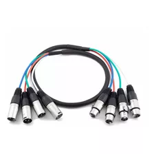 Cable De Audio Xlr De 4 Canales, Ancable De 3 Pies (3.3ft) X