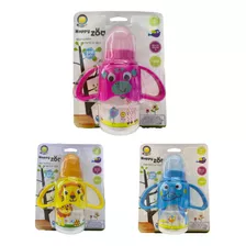 Orto Mamadeira Alça Happyzoo Bebe 140ml +6meses Bico