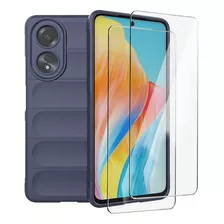 Funda Case Rudo Uso Silicona For Oppo A58 4g + 2 Mica