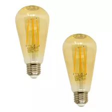 Pack 2 Focos Led Maxxi Vintage Dimeable Luz Calida 8w 127v