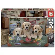 Puzzle 500 Pcs 48x34cm Cachorros En El Equipaje