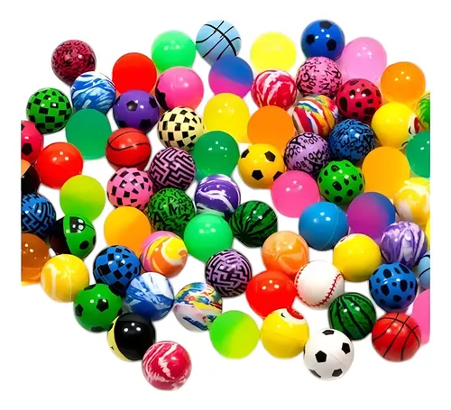 Imagen de 100pz Pelota Saltarina 27mm Loca 1 Pulgada Máquina Chiclera Mix