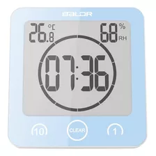 Reloj De Ducha Impermeable Lcd, Azul