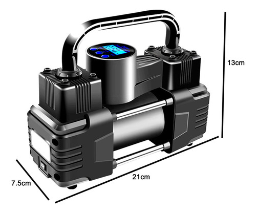 Compresor De Aire Porttil De Doble Cilindro 12v Con Caja Foto 8