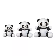 Trio De Ursinhos Para Nichos 15cm 20cm 25cm - Panda