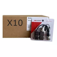 Balun Hasta 5mp X10 Pares / Hikvision Cctvip