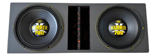 Caixa Som Automotiva 2 Autofalante Hammer 700w Sub