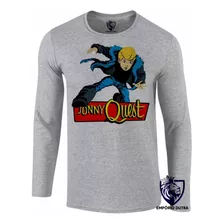 2 Camiseta Longa Mang Jonny Quest Desenho Antigo Hanna Barbe