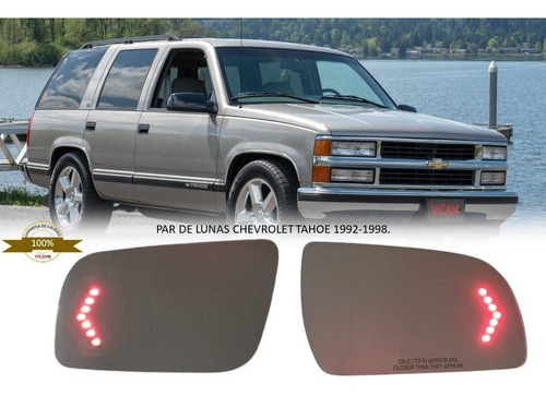 Juego Lunas Chevrolet Tahoe 1992-1998 Con Direccional Led Foto 2