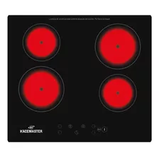 Anafe Electrico Vitroceramico Kacemaster - 4 Hornallas Color Negro