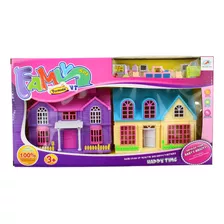 Set Casita De Muñecas Miniatura Con Accesorios Juguete Niñas