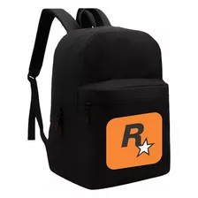 Mochila Escolar 100% Algodão Logo Rockstar Games