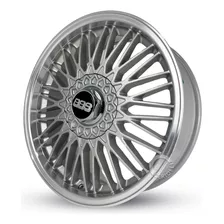 Jg Roda Aro 17 Ballina Bbs 4x100/4x108 Gol Gts Cor Prata Borda Diamante